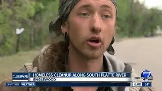Homeless cleanup along South Platte River