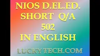 NIOS DRLED  502 SHORT ANSWER IN ENGLISH