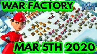 Boom Beach | EASY WAR FACTORY GUIDE MAR 5 2020 | LET'S JUST BLOW EVERYTHING UP!