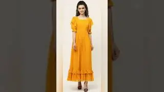 JAIMITI woman A-line yellow dress|Long yellow mexi dress 👗👘💛#maxi#yellowdresses #women#youtubeshorts