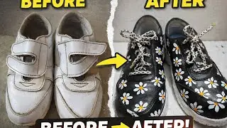 Old shoe make new😍😲#art #aestheic #diy #viralvideo #shoes #satisfying 