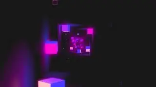 Dynamic Cool Purple Particle Square Tunnel