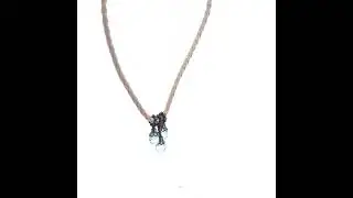 White Braided Leather Cord with Natural Swiss Blue Topaz Drop Gemstone Necklace