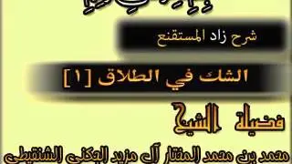 الشيخ محمد المختار الشنقيطي   شرح زاد المسقنع   الشك في الطلاق 1