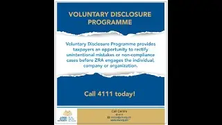 ZAMBIA REVENUE AUTHORITY : TAX CHAT - TOPIC: VOLUNTARY DISCLOSURE PROGRAMME | 29TH JANUARY 2026