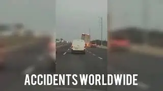 TRACTOR TRAILER LOSES CONTROL AND FLIPS OVER IN HORRIFIC HIGHWAY ACCIDENT!