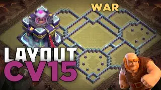 LAYOUT CV15 PARA GUERRA/WAR - CLASH OF CLANS 2025