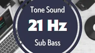 21 Hz Low-Frequency Sound for Subwoofer Testing. Tone Audio Signal. Sine Waveform