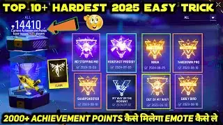 HOW TO COMPLETE FREE FIRE ACHIEVEMENT MISSION IN 1 DAY | TOP 10 ACHIEVEMENTS HARDEST HIDDEN MISSION