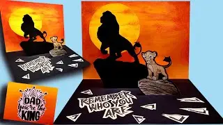 Father's Day Card | Mufasa The Lion King Pop Up Card