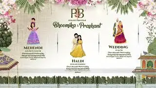 Hindu Wedding Invitation Video | Haldi, Mehendi Ceremony Invitation