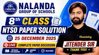Class 8 NTSO Paper Solution | 25 December | Complete Explanation