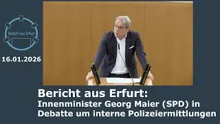Bericht aus Erfurt: Thüringens Innenminister Georg Maier in Debatte um interne Polizeiermittlungen