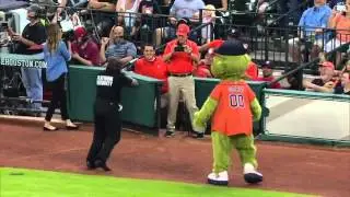 EPIC Security VS Mascot Dance Battle | Security guard teaches mascot a lesson