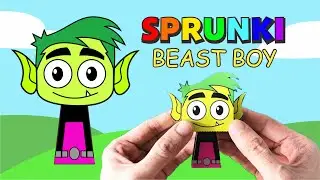 I MADE SPRUNKI BEAST BOY | How to make beast boy sprunki papercraft
