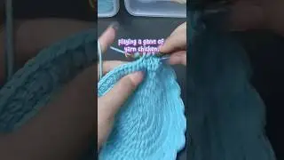 [#crochet ] I'm winning yarn chicken!! #shortscrochet  #crochetinspiration