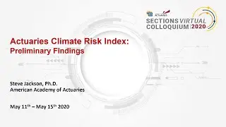 Academy presents Actuaries Climate Risk Index to the Actuarial Colloquium