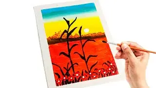 Nature Ki Khubsurati / Sunset Painting Tutorial 