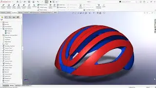 Cycle riding helmet design in solidworks| Surface complex design #btech #cadsoftware #cadsoftware