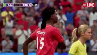 🔴Brazil vs Canada |  Women's U-17 World Cup Quarter-Final 2025 | eFootball PES 21 Simulation
