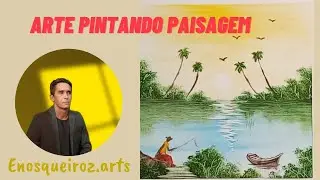 ✅[ARTE] Pintura em Azulejo paisagem  [Painting Landscape Tile Art]