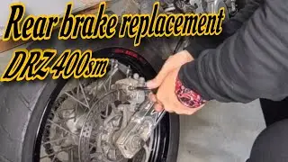 DRZ 400sm changing rear brake pads ￼