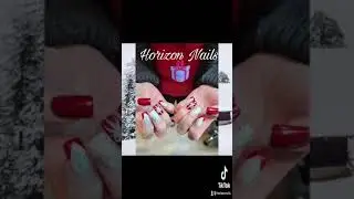 Christmas Nail Art ❤️💙💚❄️🎄🍭✨ #Horizon Nails/Daily Nail Art #네일아트 #ribbonnails