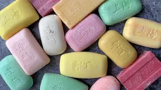ASMR cutting dry soap/oddly carving soap/satisfying relaxing crunchy sounds/Crushing soap ASMR #4488
