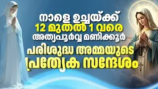 നാളെ ഉച്ചയ്ക്ക് 12 മുതൽ 1 വരെ അത്യപൂർവ്വ മണിക്കൂർ...പരിശുദ്ധ അമ്മയുടെ പ്രത്യേക സന്ദേശം | MOTHER MARY