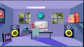 After Effects - Flat Design Zoom Out Loop | LyZander Graphics