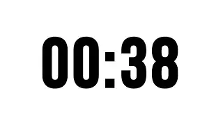 38 Second Timer Without Music, Simple Countdown With Alarm At The End
