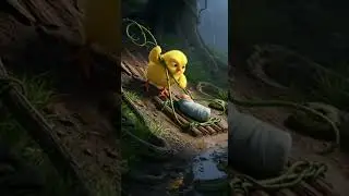 chicks help baby in heavy rain  #viral #cute #trending #cartoon #viralvideo