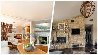 75 Craftsman Living Space With A Corner Fireplace Design Ideas You'll Love 🔴