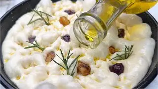 FOCACCIA - Garlic Bread! Grows like a Balloon! My grandfather recipe!