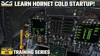 DCS F/A-18C Learn Easy Cold Start Tutorial | Carrier Start Guide Edition | 4K VR #dcsworld #tutorial