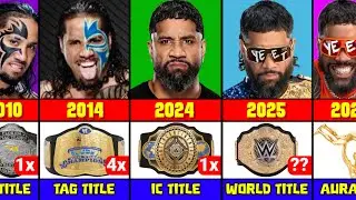 Jey Uso&rsquo;s All WWE Title Wins: Year-by-Year