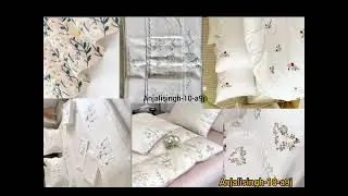 Embroidery Stitches🪡🌼 Bedsheet Design 🌼🎀🌸🪡🥀🌈