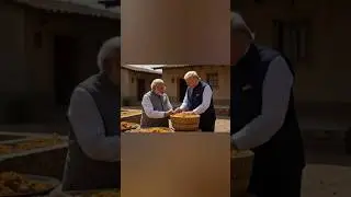 Trump and Modi making ladoo virtual world#ai short