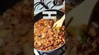 Delicious Ground beef and Potatoes #cooking #groundbeefrecipe #shorts