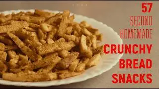 57-Second Homemade Crunchy Bread Snacks. Relax Cinematic Cooking ASMR 4K