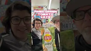 Wavy Lays Fried Green Tomato chips review! #lays #chips #snacks