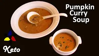 Pumpkin Curry Soup - Indian inspired keto recipe, gluten free, sugar free