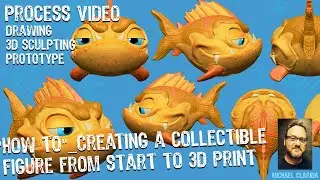 How to Creating a collectable figure from start to 3d print_My process video