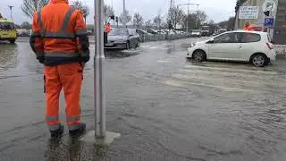 Inondations de la Seine &agrave; Duclair 3 janvier 2018