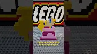 lego 8-bit princess peach build in stop motion #lego #mario #princesspeach