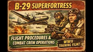 B-29 Superfortress Training Film (WWII) | Flight Procedures & Combat Crew Operations.