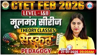 CTET Sanskrit Classes 2026 | CTET Sanskrit Marathon Class | CTET Feb 2026 Sanskrit मूलमंत्र सीरीज