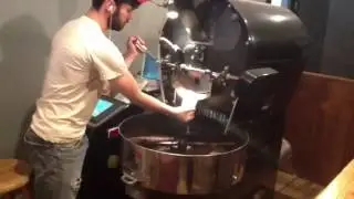 Caleb the Coffee Roaster at Square One