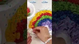 R is for Rainbow | Learn ABC Letters & Colors with Craft for Toddlers #shorts #art
