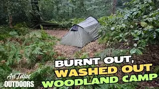 Burnt out, washed out woodland camp with Ryan